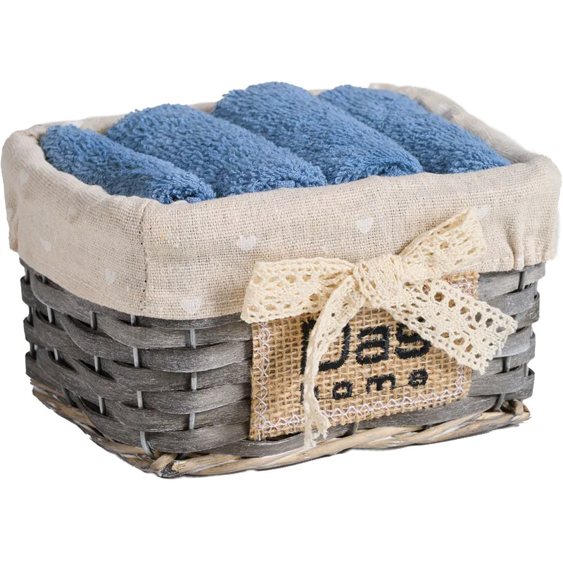 Λαβέτες Χεριών Σετ 4τμχ Das Home Soft 4004 Blue 30x30