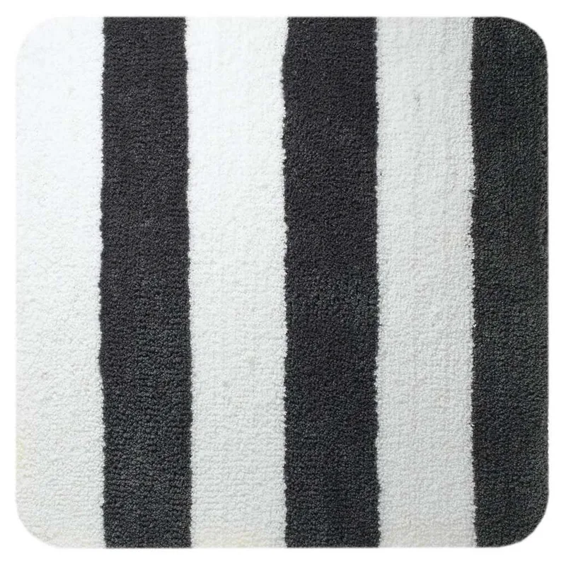 Ταπέτο Μπάνιου Polyester 60x60εκ. Linje Grey-White Sealskin 291656814 (Ύφασμα: Polyester, Χρώμα: Λευκό) - sealskin - sl-291656814