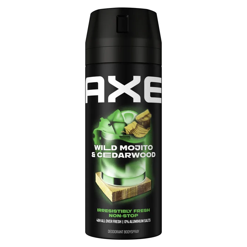 Axe Wild Mojito & Cedarwood Deodorant Body Spray Αποσμητικό Σπρέι Σώματος με Φυσικά & Εξωτικά Συστατικά για Όλη τη Μέρα 150ml
