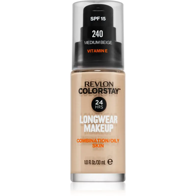 Revlon Cosmetics ColorStay™ SPF 15 μακράς διαρκείας ματ μεικ απ για μικτή και λιπαρή επιδερμίδα απόχρωση 240 Medium Μπεζ 30 ml