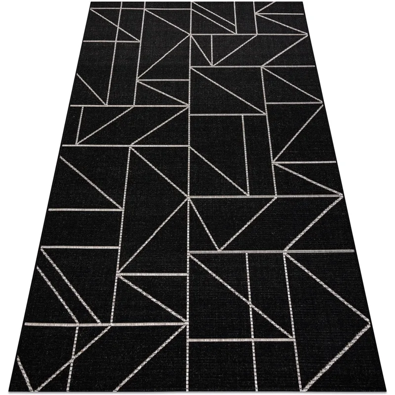 Χαλιά Rugsx Χαλί SISAL FLOORLUX 20605 μαύρο / ασηΠ200x290 cm