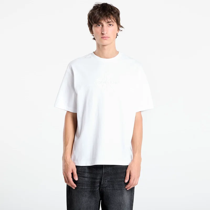 T-shirt Calvin Klein Hi Low Emb 16S Jersey Tee White L