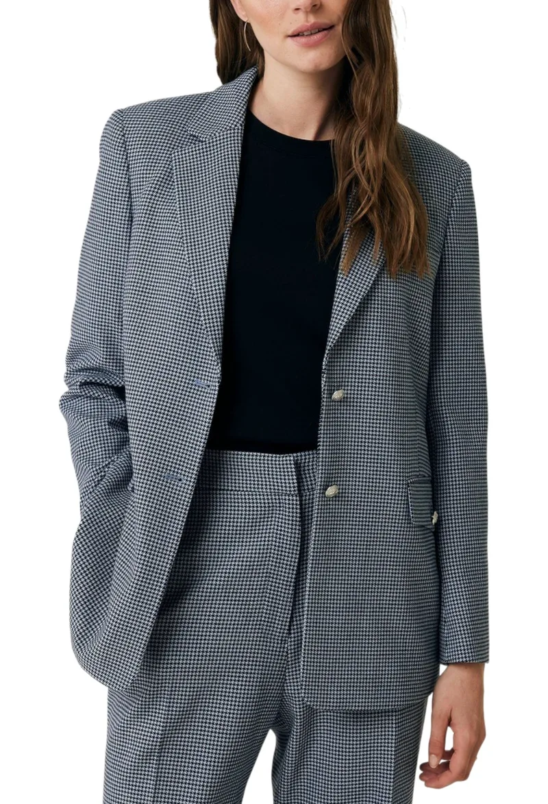 Σακάκι Mexx Houndstooth MF006000643W-DUSTY BLUE Γυναικείο