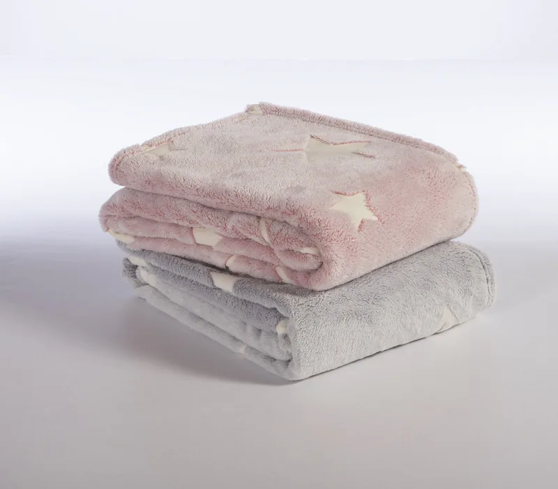 Βρεφική Κουβέρτα Fleece Κούνιας Nef-Nef Starlight Grey 110x150