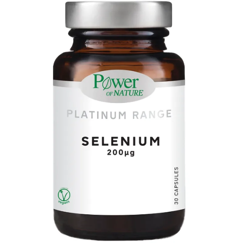 Power Health Platinum Range Selenium 200μg Συμπλήρωμα Διατροφής με Σελήνιο για τη Φυσιολογική Λειτουργία του Ανοσοποιητικού Συστήματος 30veg.caps
