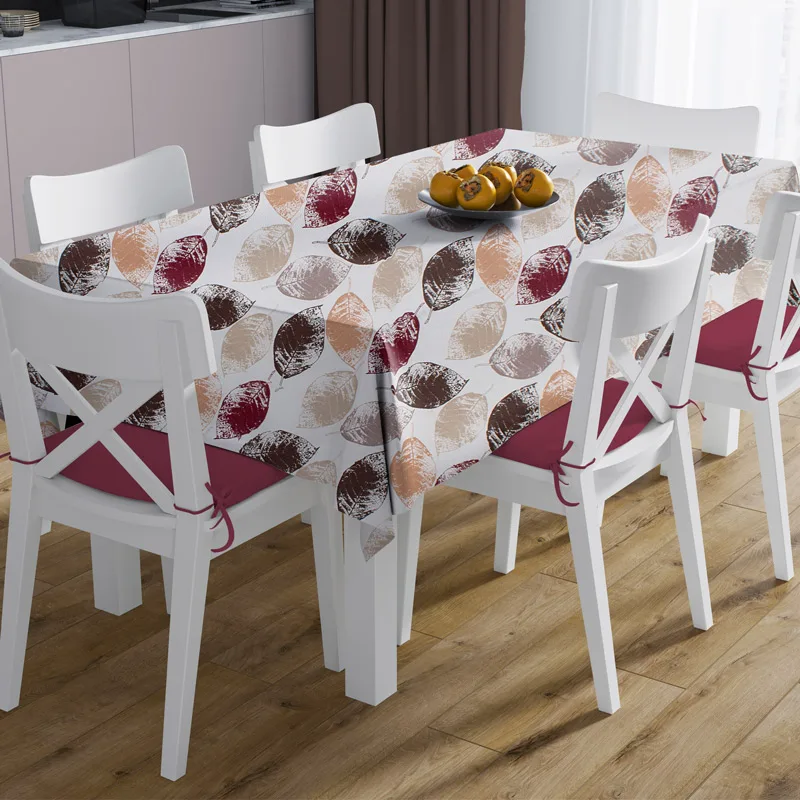 Αλέκιαστο Τραπεζομάντηλο 140x180 Dimcol Leaves 467 Brown