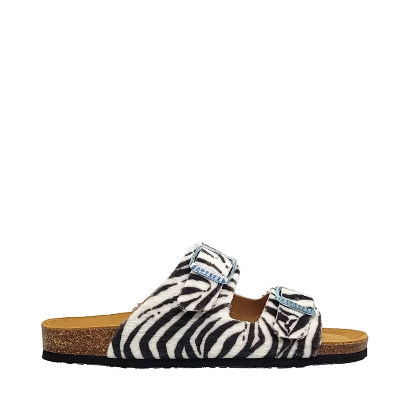 Plakton δερμάτινα flats 180010 zebra