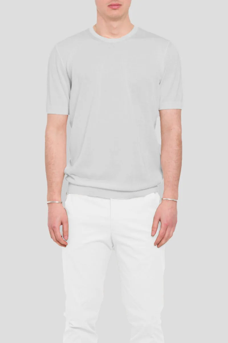 BRIGLIA Ανδρικό Λευκό Slim Fit Cotton Stretch Chinos