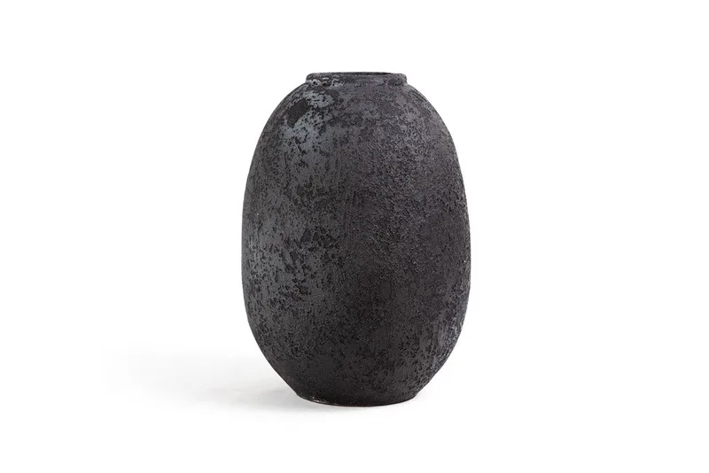 Κεραμικό Διακοσμητικό Βάζο Siso Nic Black Spot Gray Large (27x27x40) Soulworks 0630058