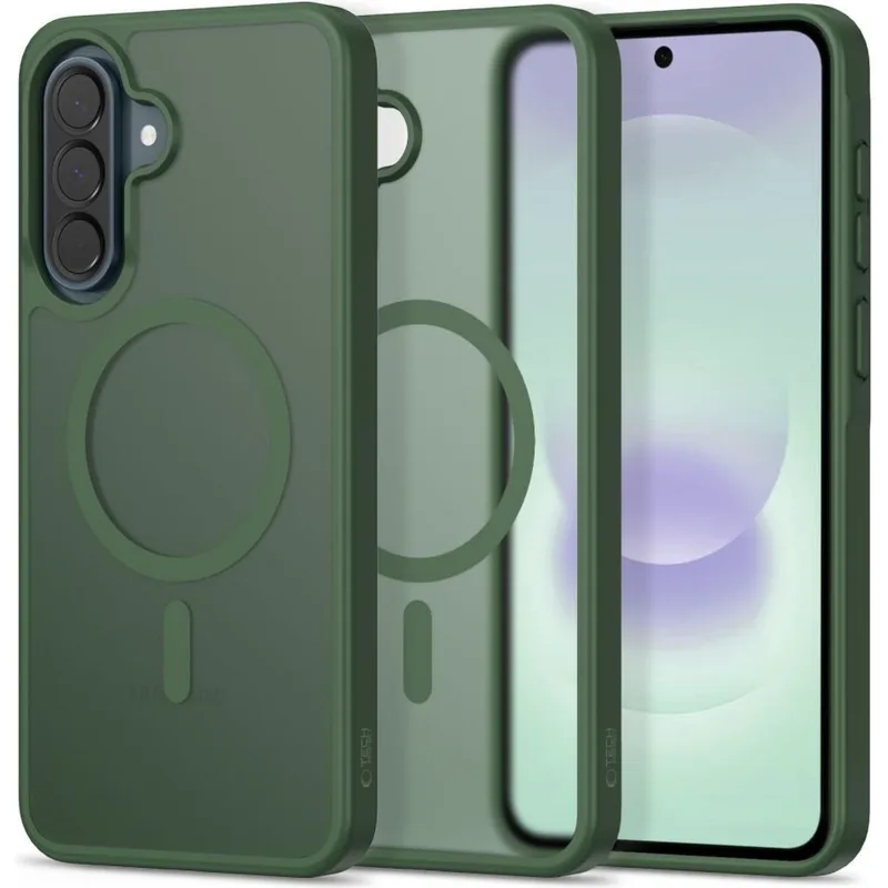 Θήκη Samsung Galaxy A37 / A56 / A36 Tech-Protect MagMat Σκληρή Ημιδιάφανη με MagSafe - Matte Green (5906302322930)
