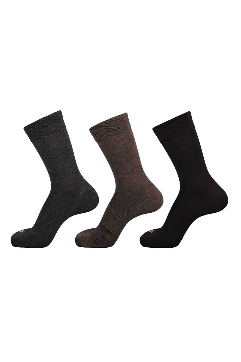 Columbia σετ unisex μακριές κάλτσες "Sporting" (3 ζευγάρια) - C228BrownS Καφέ Σκούρο