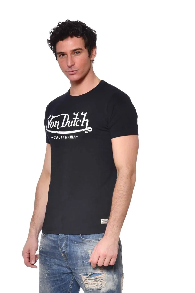 VON DUTCH T-Shirts TEE SHIRT MEN AVEC PRINT BLANC - Μαύρο-VD/1/TSC/FIRST/NRB-BLACK
