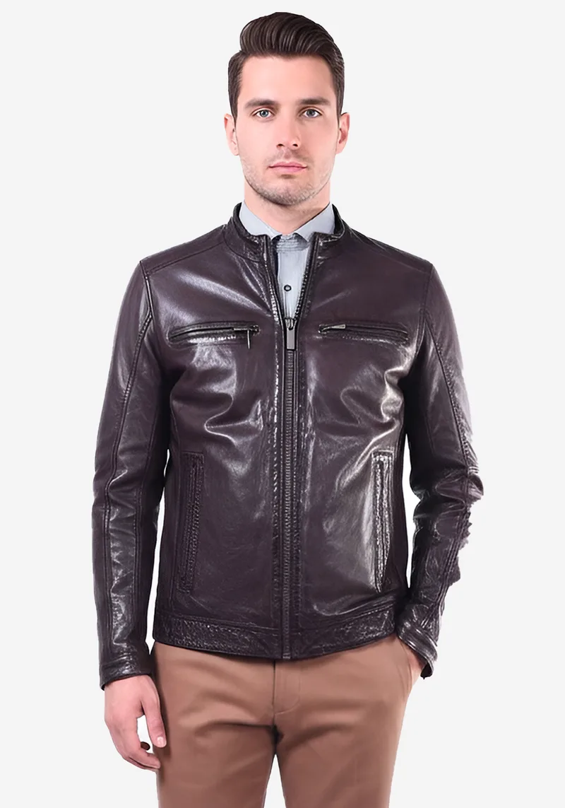 Fragosto Δερμάτινο της σειράς Jacket - Othis-EX Brown