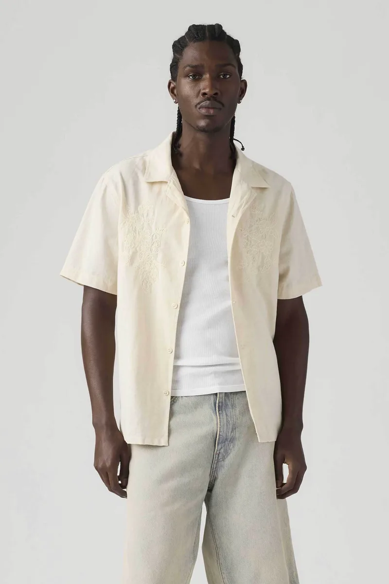 Levi's® ανδρικό πουκάμισο με κεντήματα Standard Fit "Sunset" - 005H50003 Εκρού