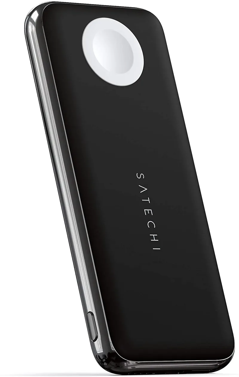 Satechi Quatro Wireless Power Bank - Φορητή Μπαταρία Ασύρματης Φόρτισης Qi με Type-C & USB-A για iPhone - Apple Watch & AirPods - 10,000mAh - Black (ST-UC10WPBM)