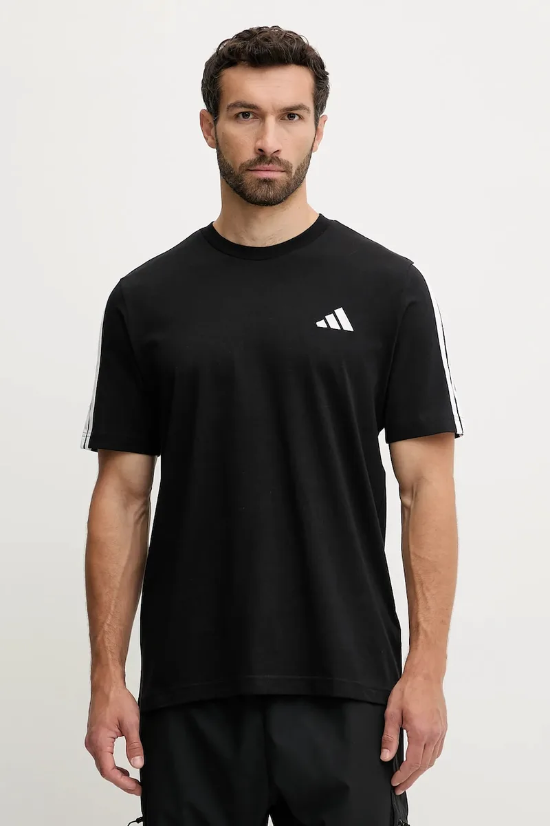 Βαμβακερό μπλουζάκι adidas 3-Stripes