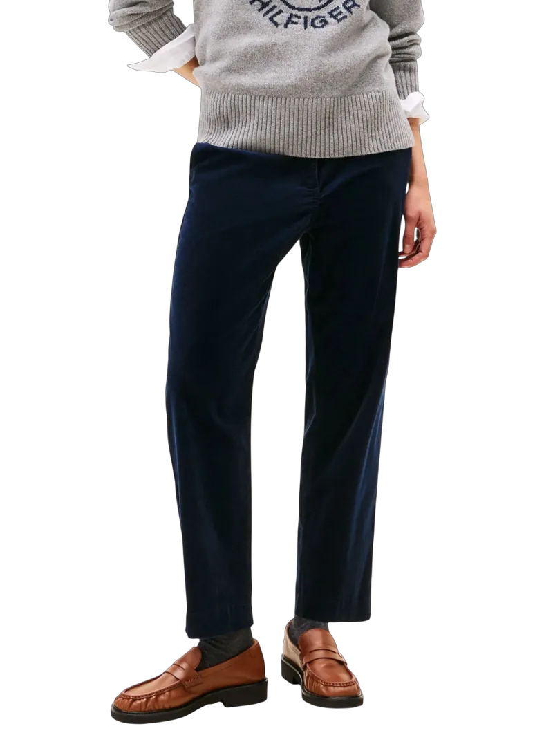 Γυναικείο Κοτλέ Παντελόνι Navy Μπλε Tommy Hilfiger WW0WW46698-C1G