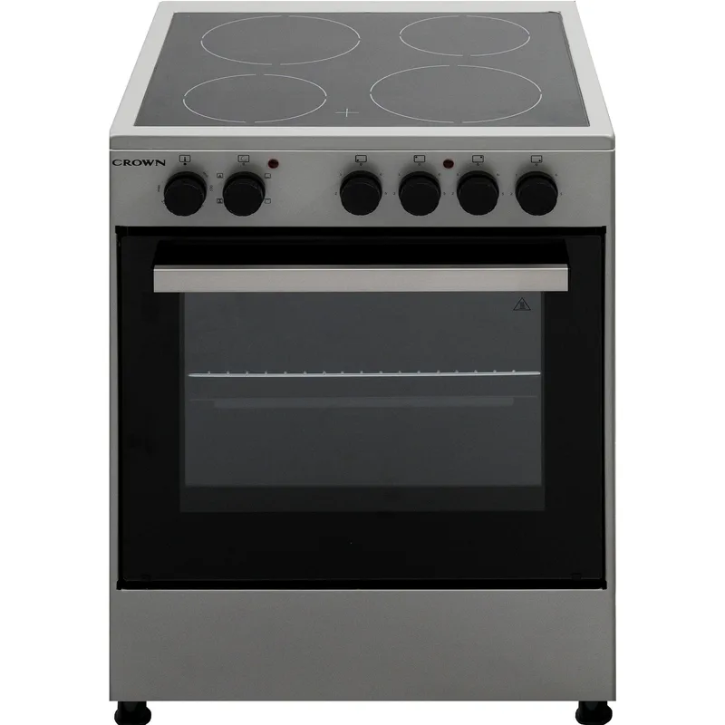 Crown CEC-6060V IX Ηλεκτρική Κουζίνα 60lt με Κεραμικές Εστίες, Y75xΠ57xB57cm, A, Ιnox CEC-6060V IX
