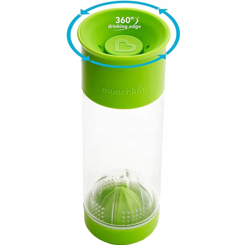 Munchkin Miracle Fruit Infuser 12m+ Ποτήρι-Στίφτης Φρούτων 591ml - Πράσινο