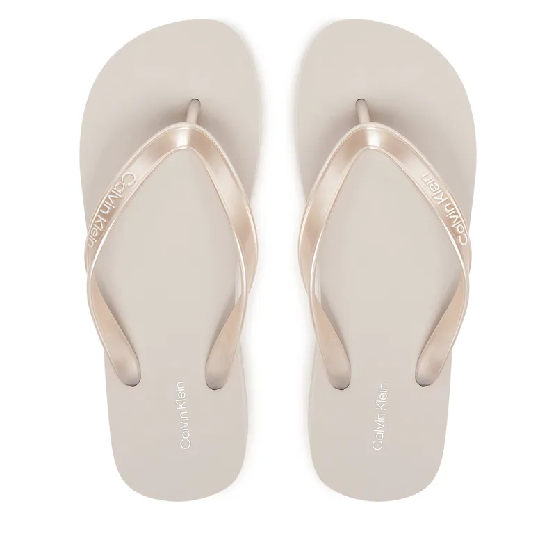 Σαγιονάρες Calvin Klein Flatform Flip Flop Met Tpu HW0HW03120 Ασημί