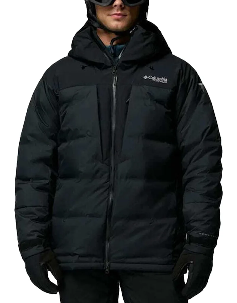 ΑΝΔΡΙΚΟ ΜΠΟΥΦΑΝ GLACIER RIDGE™ DOWN JACKET COLUMBIA ΚΑΝΟΝΙΚΗ ΓΡΑΜΜΗ ΜΑΥΡΟ