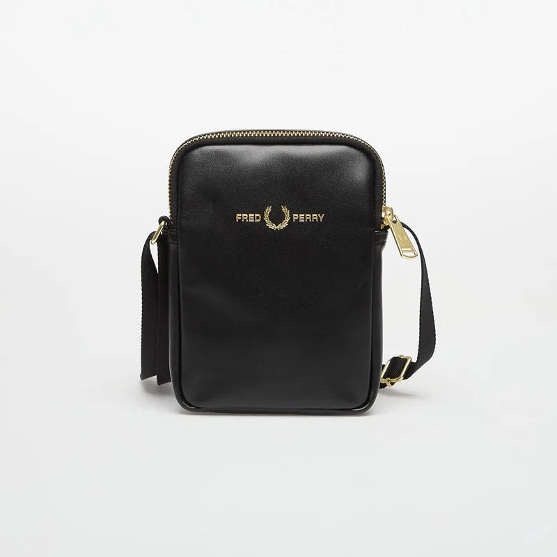 Τσάντα FRED PERRY Smooth Leather Small Side Bag Black Universal