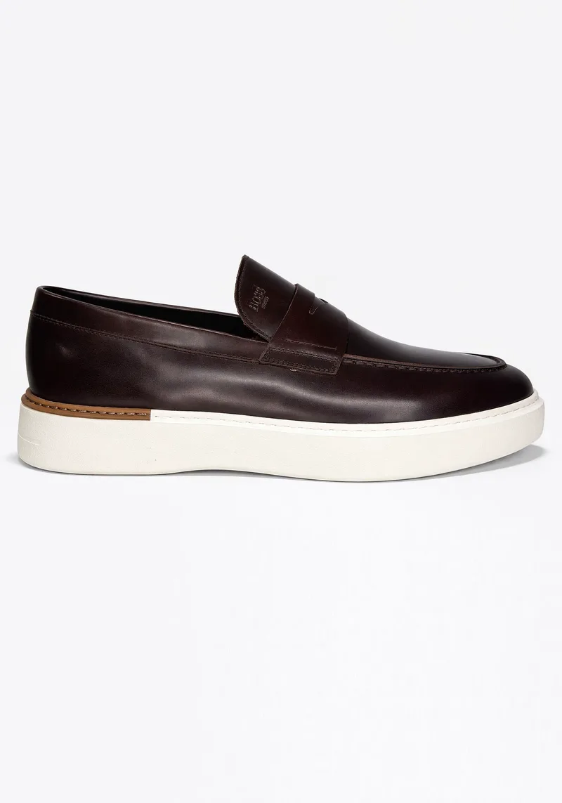 BOSS Shoes Δερμάτινα Loafers Lo - D7864 Brown Dakar