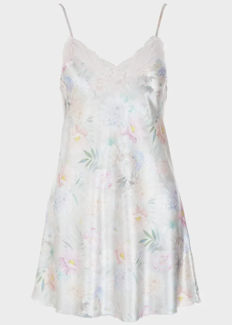 Γυναικείο σατέν νυχτικό all print floral FLORAL
