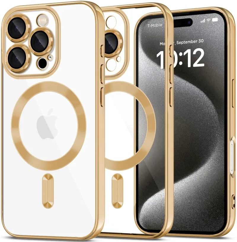 Θήκη Apple iPhone 16 Pro Max - Tech-Protect MagFlex Διάφανη Σιλικόνης με MagSafe - Shiny Χρυσό (5906302311415)
