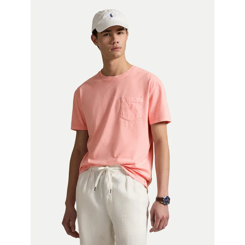 Polo Ralph Lauren T-Shirt 710969628005 Ροζ Custom Slim Fit