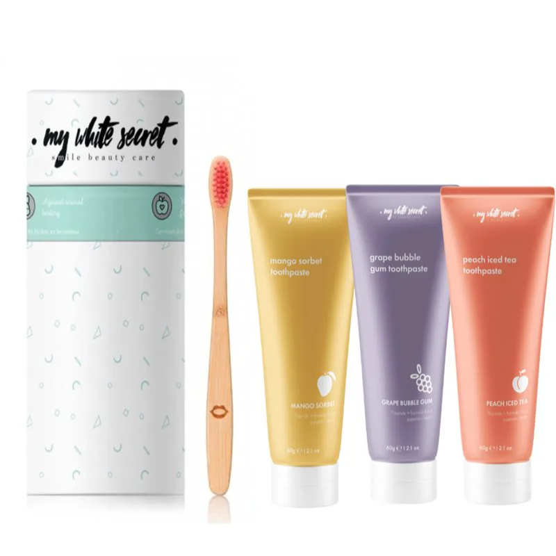 My White Secret Gift Pack Fruits Toothpaste + Toothbrush Σετ οδοντιατρικής φροντίδας