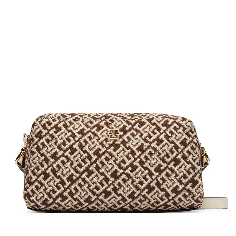 Τσάντα Tommy Hilfiger Th Grace Camera Bag Jacquard AW0AW18864 Καφέ