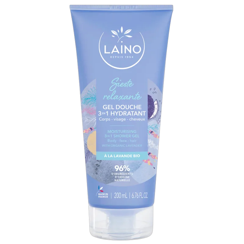 Laino Siesta Relaxing Shower Gel 3in1 Moisturizing with Organic Lavender 200ML