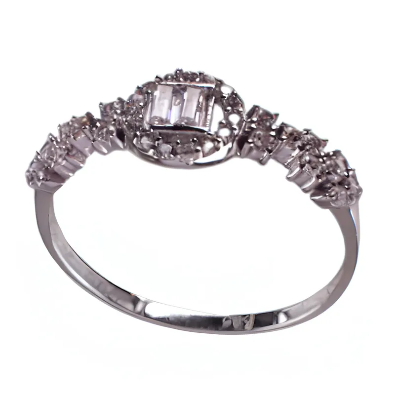 Δακτυλίδι Γυναικείο Λευκόχρυσο κ14 με zircon Gatsa No55 RG2400