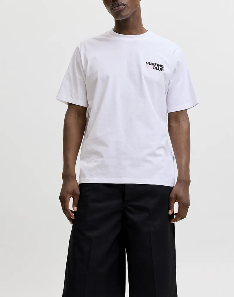 JACK&JONES JCOMARINA BACK PRINT TEE SS CREW NECK 12295594-BRIGHT WHITE White