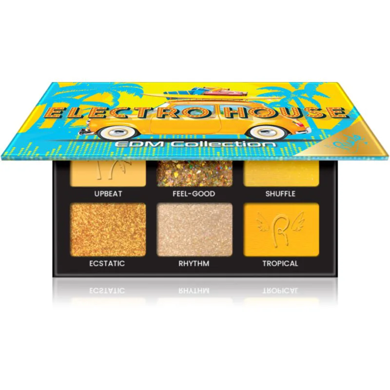 Rude Cosmetics EDM Collection Παλέτα σκιών για τα μάτια απόχρωση Electro House 6 γρ