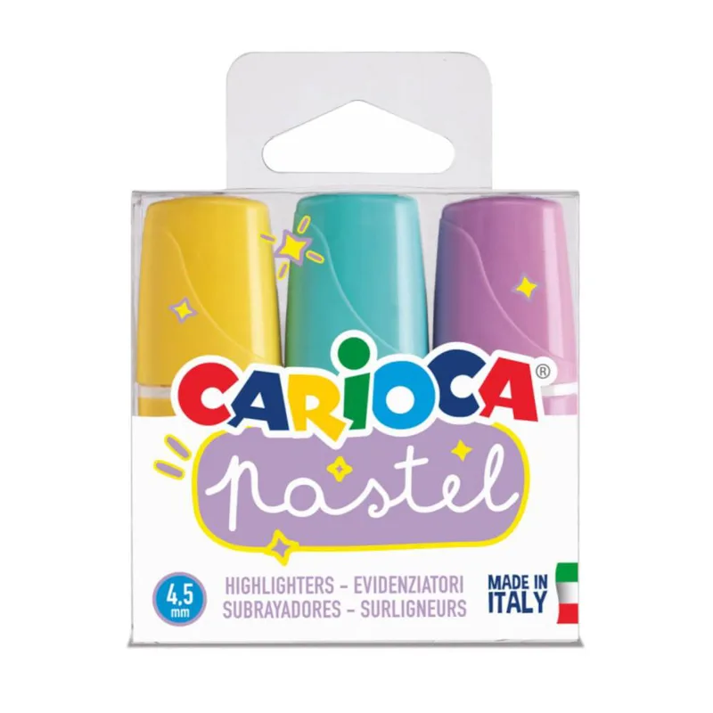 Carioca Pastel mini Μαρκαδόρος Υπογράμμισης 4.5 mm 3τεμ
