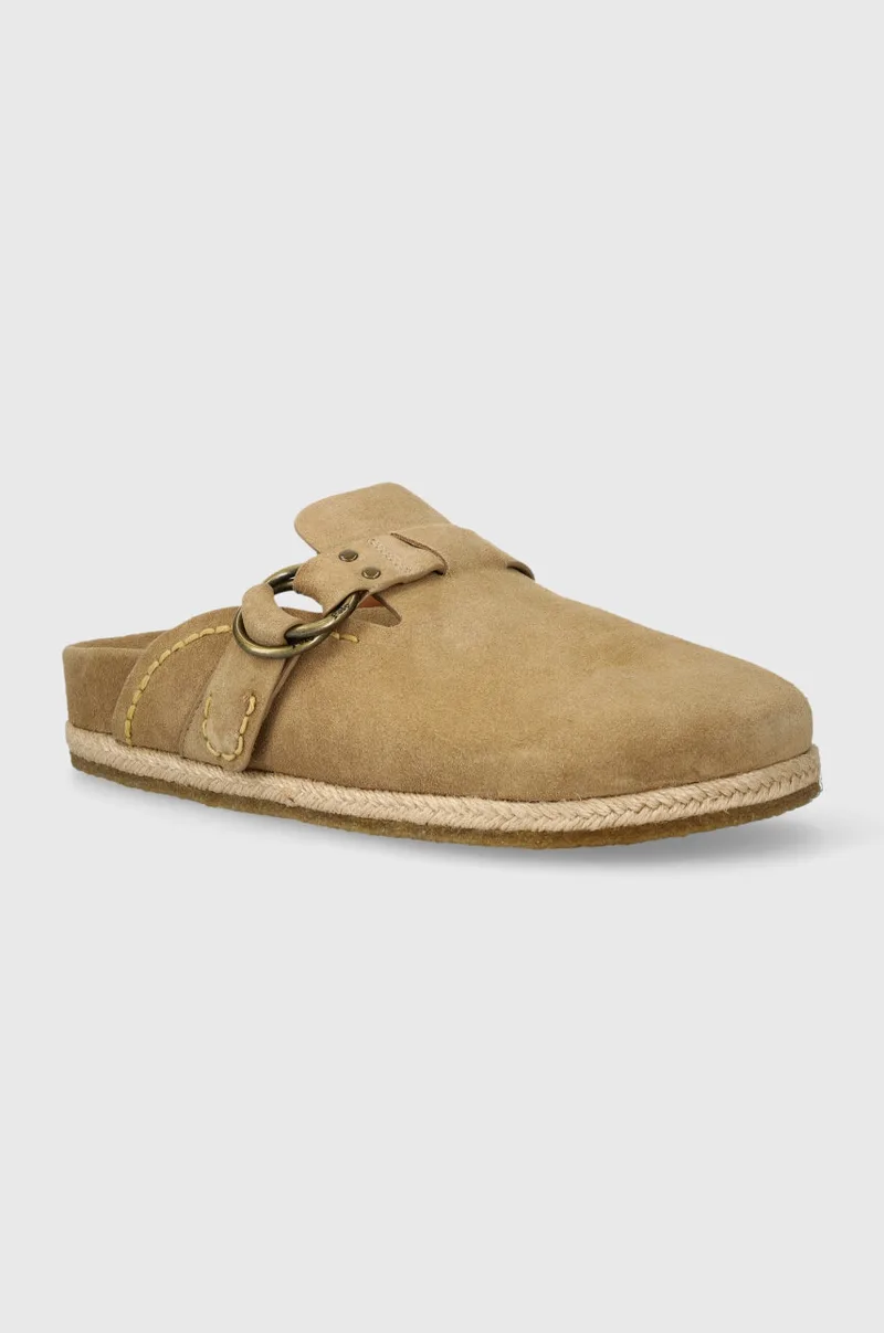 Παντόφλες σουέτ Polo Ralph Lauren Turbach Clog