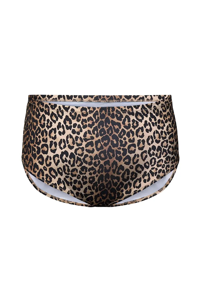 Ψηλόμεσο bikini-slip σε leopard χρώμα