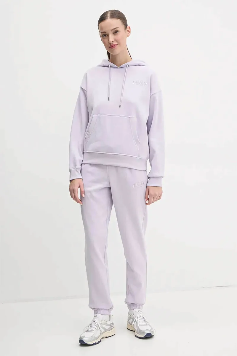 DKNY γυναικείο παντελόνι φόρμας με κεντημένο λογότυπο - DP4P3471 Λιλά