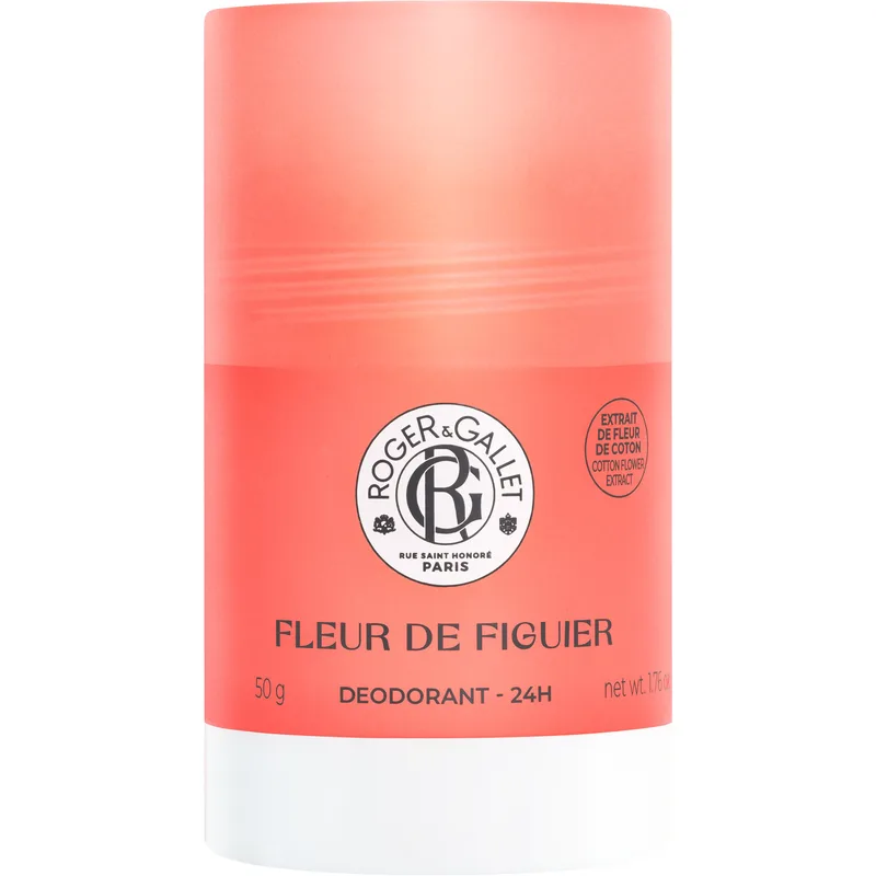 Roger & Gallet Fleur De Figuer 24h Deodorant Stick Ενυδατικό Αποσμητικό Στικ Εμπλουτισμένο με Φυσικό Εκχύλισμα Σύκου & Λουλουδιών Βαμβακιού 50g