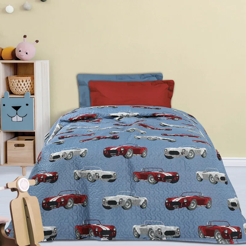 Das kids κουβερλι μονο 4855 γκρι, κοκκινο, μπλε 160x240