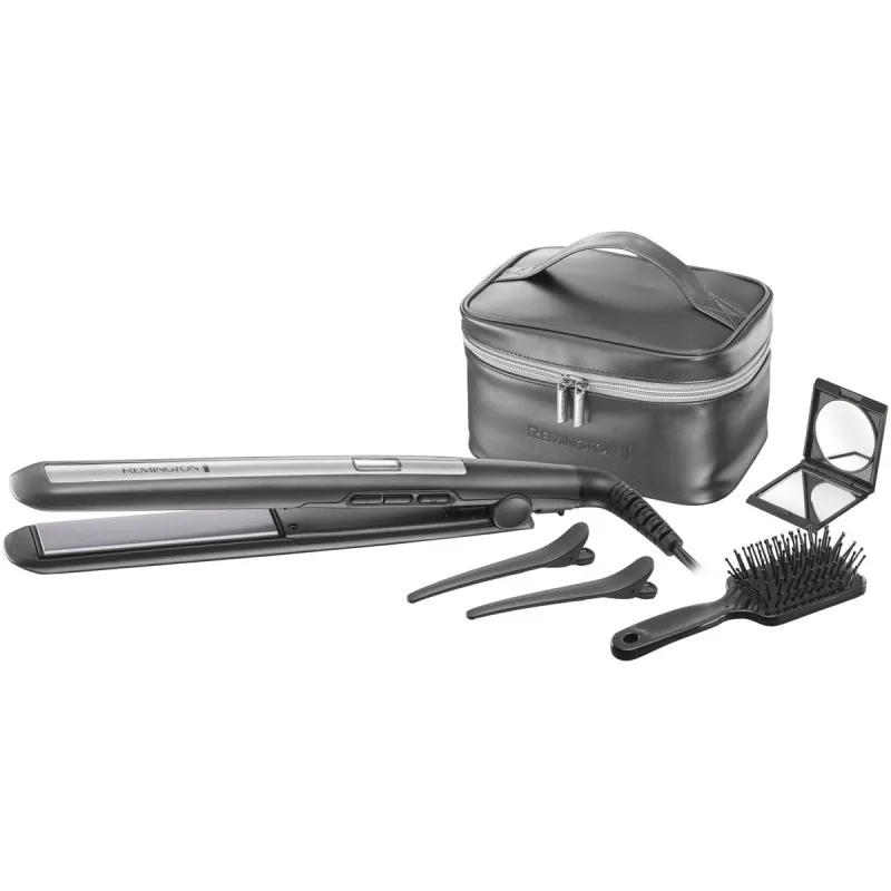 Σετ ισιώματος μαλλιών Remington PRO-Ceramic Titanium S5506GP, Κεραμική επίστρωση, Οθόνη LCD, 150-230C, Boost, Μαύρο