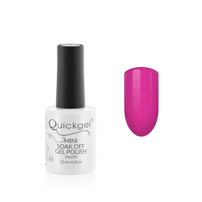 Quickgel No 843 - Magenta Mini Ημιμόνιμο Βερνίκι νυχιών 7,5 ml