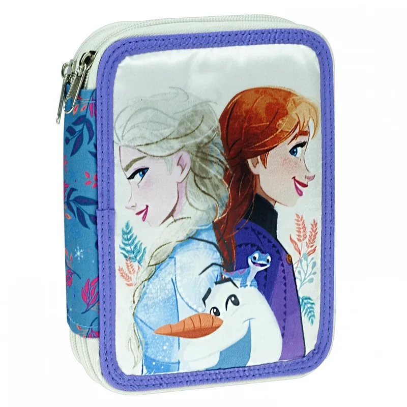 Disney Frozen Together Σχολική Κασετίνα Διπλή Γεμάτη 13 x 20 x 7 cm Σιέλ