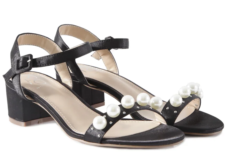 Πέδιλα Feng Shoe Sandal Mid Heel 9458L-14-BLACK Γυναικείο