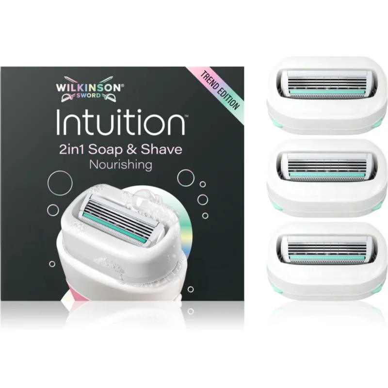 Wilkinson Sword Intuition 2in1 Soap & Shave Nourishing ανταλλακτικές λεπίδες 3 τμχ