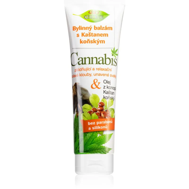 Bione Cosmetics Cannabis φυτικό υγρό για κουρασμένους μυς 300 ml