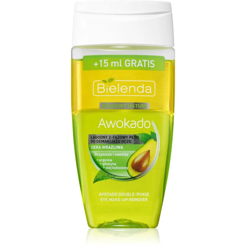 Bielenda Avocado απαλό διφασικό ντεμακιγιάζ για ευαίσθητα μάτια 140 μλ