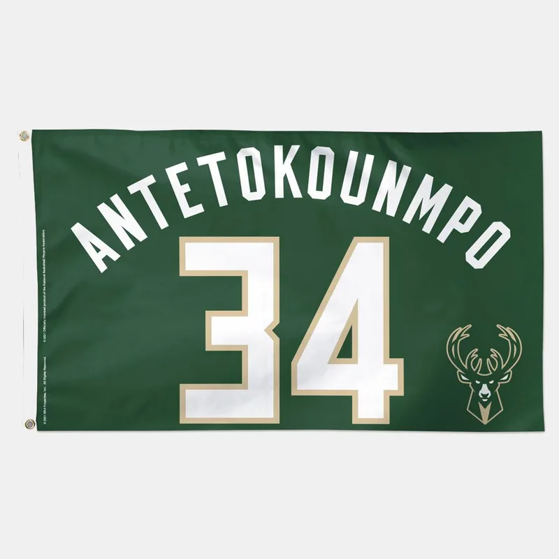 Wincraft Nba Flg 3X5 Dlx Ante/Bucks (9000179217_76371)